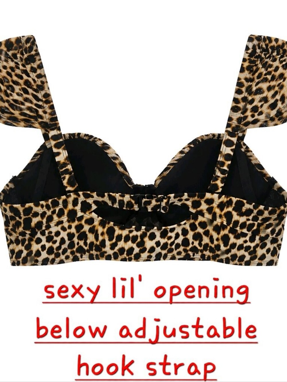 Torrid 0 D/DD Leopard Sweetheart Bustier, Crop Top, Or Bikini cuff Sleeves, - Picture 8 of 8